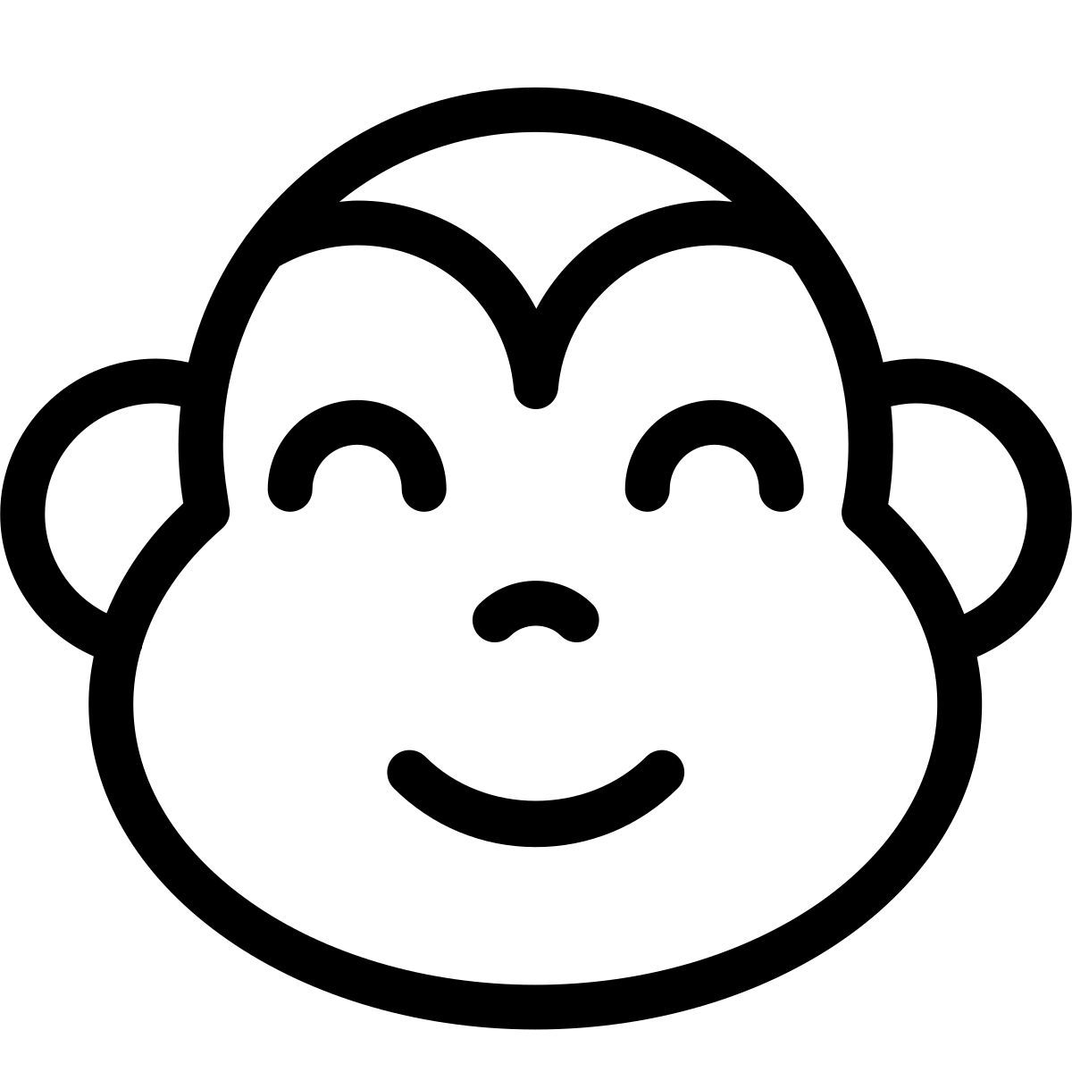 emoji singe heureux icon