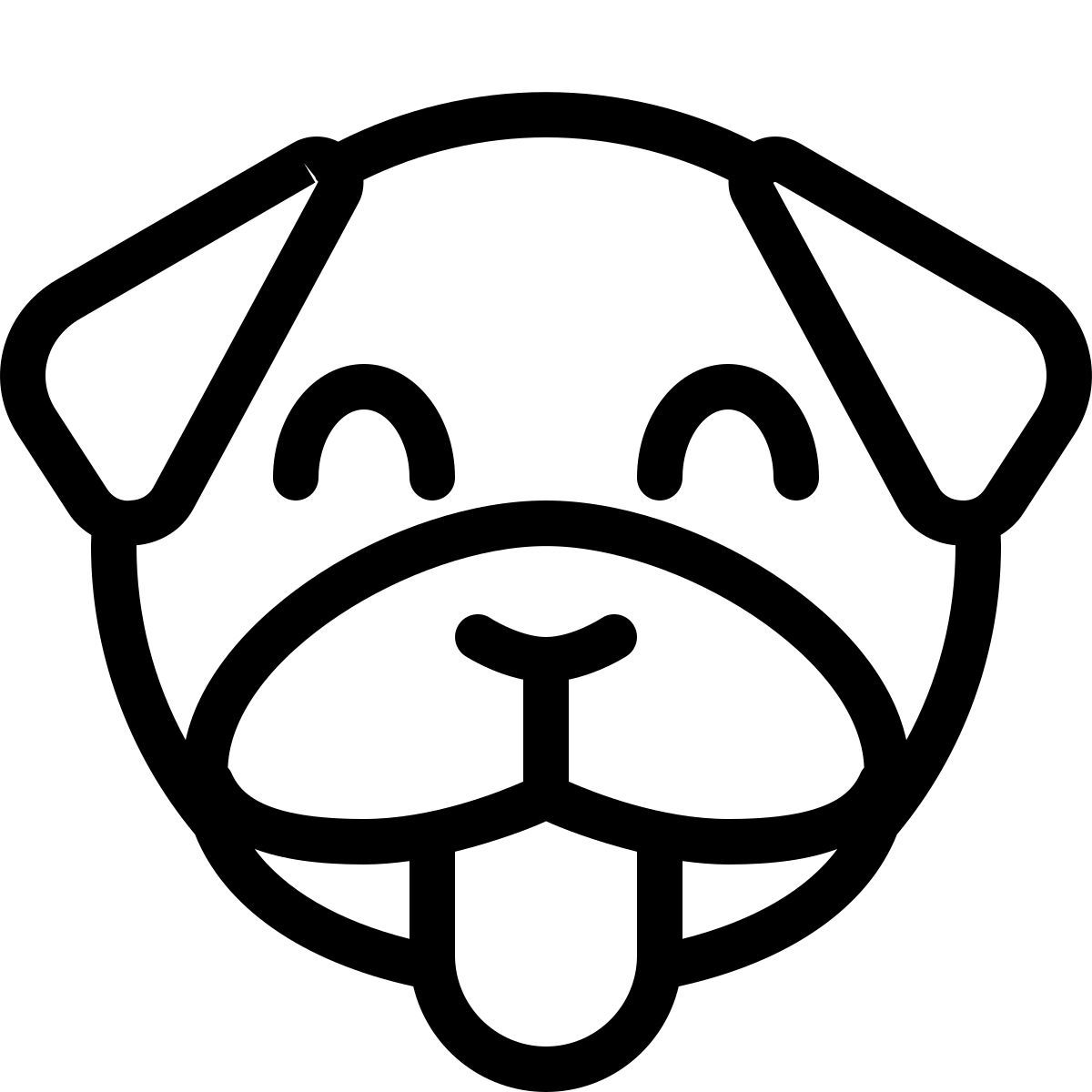 emoji de cachorro pug com a língua para fora icon