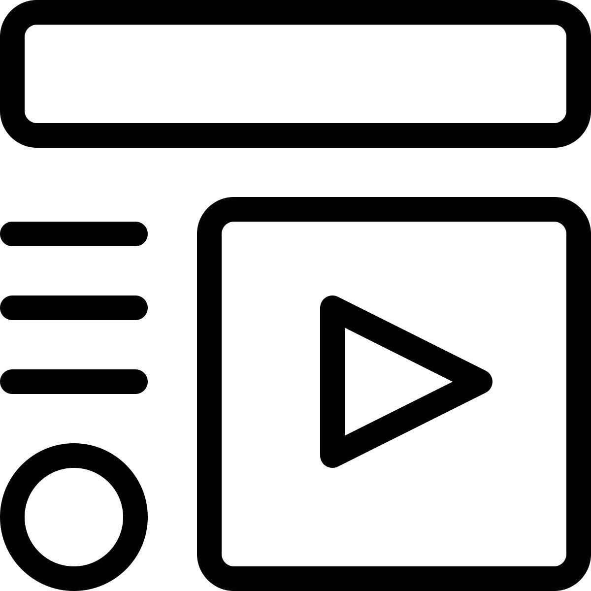 vídeo con texto icon