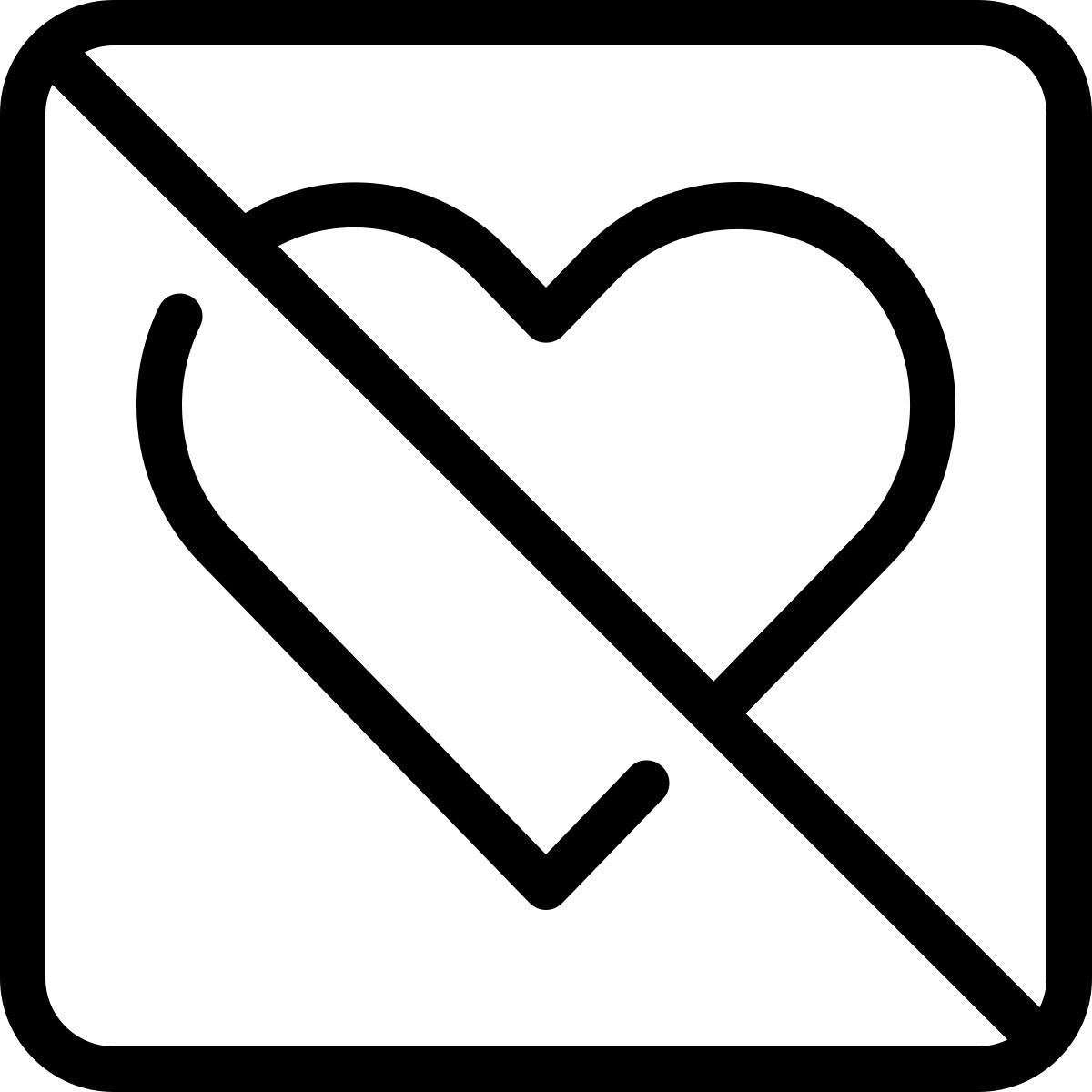不喜欢 icon