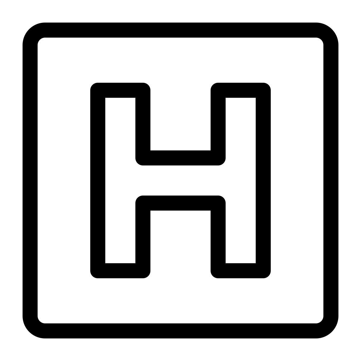 hospital sign icon