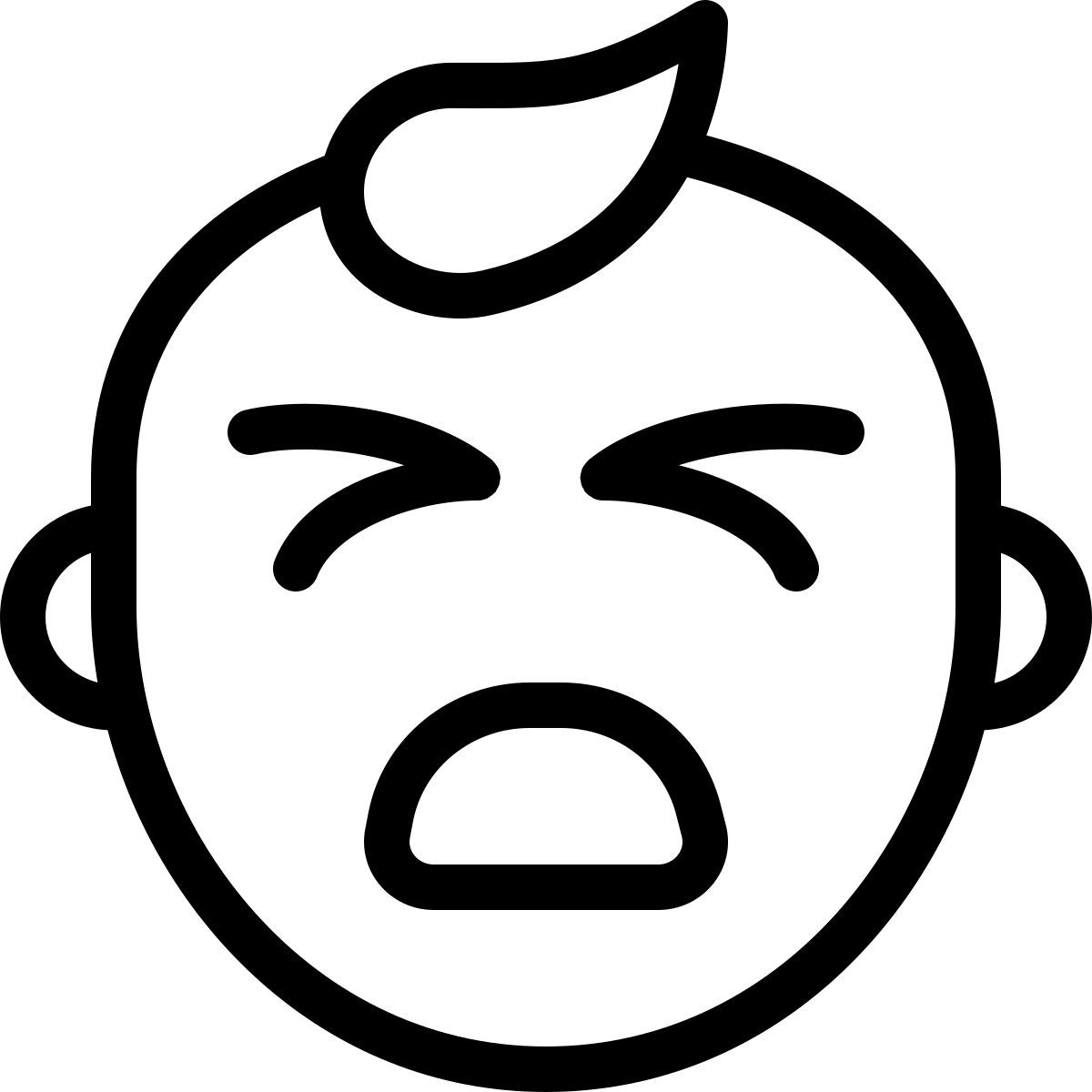 crying baby icon