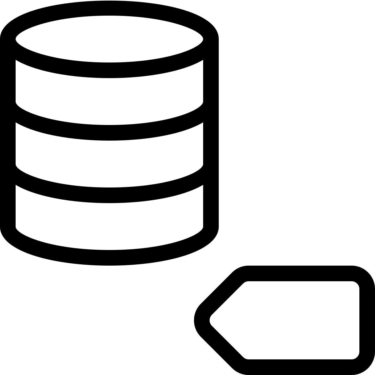 database label icon