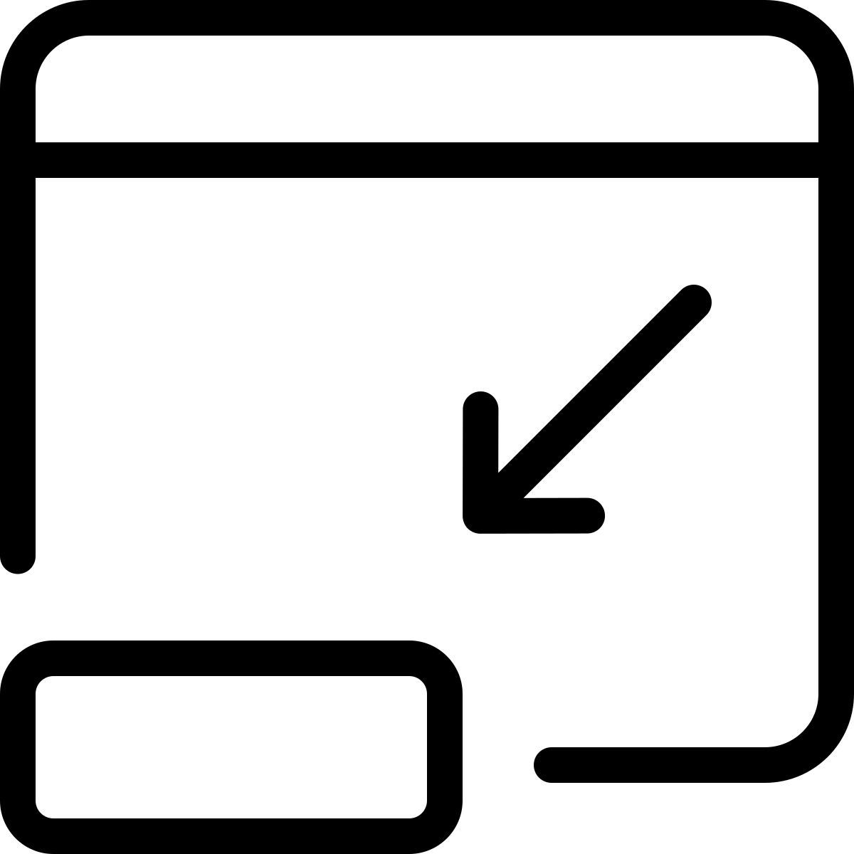 réduire l'onglet icon