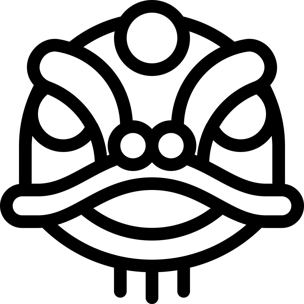 lion dance mask icon