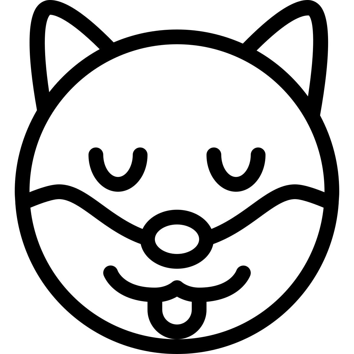 emoji de cachorro com língua icon