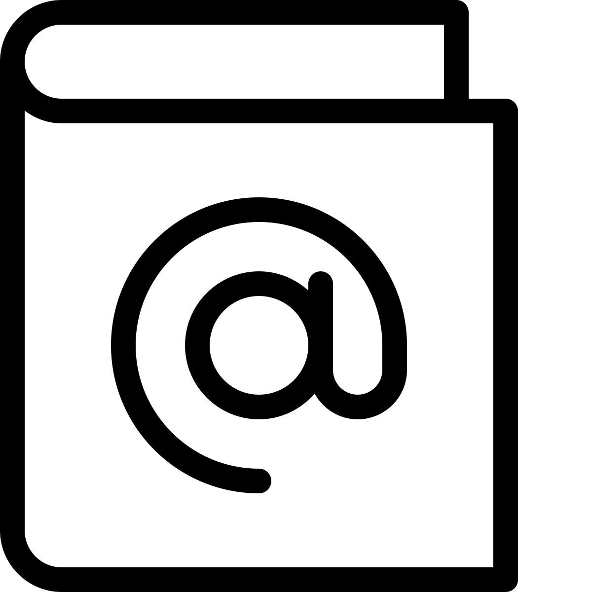 email contact book icon