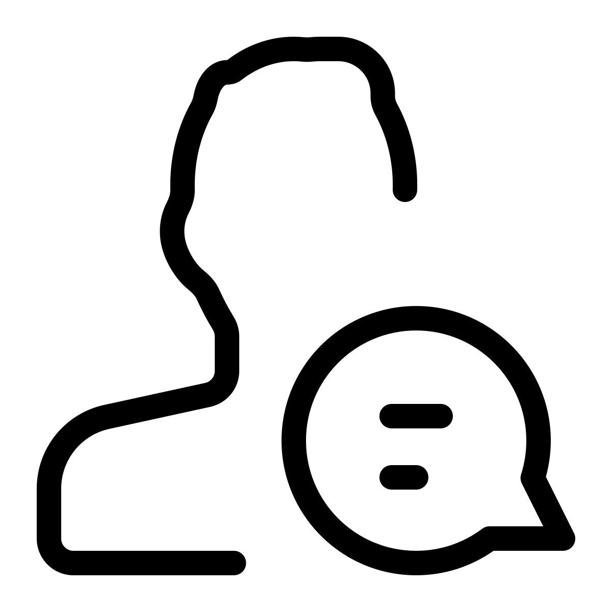 utilisateur dans le chat icon