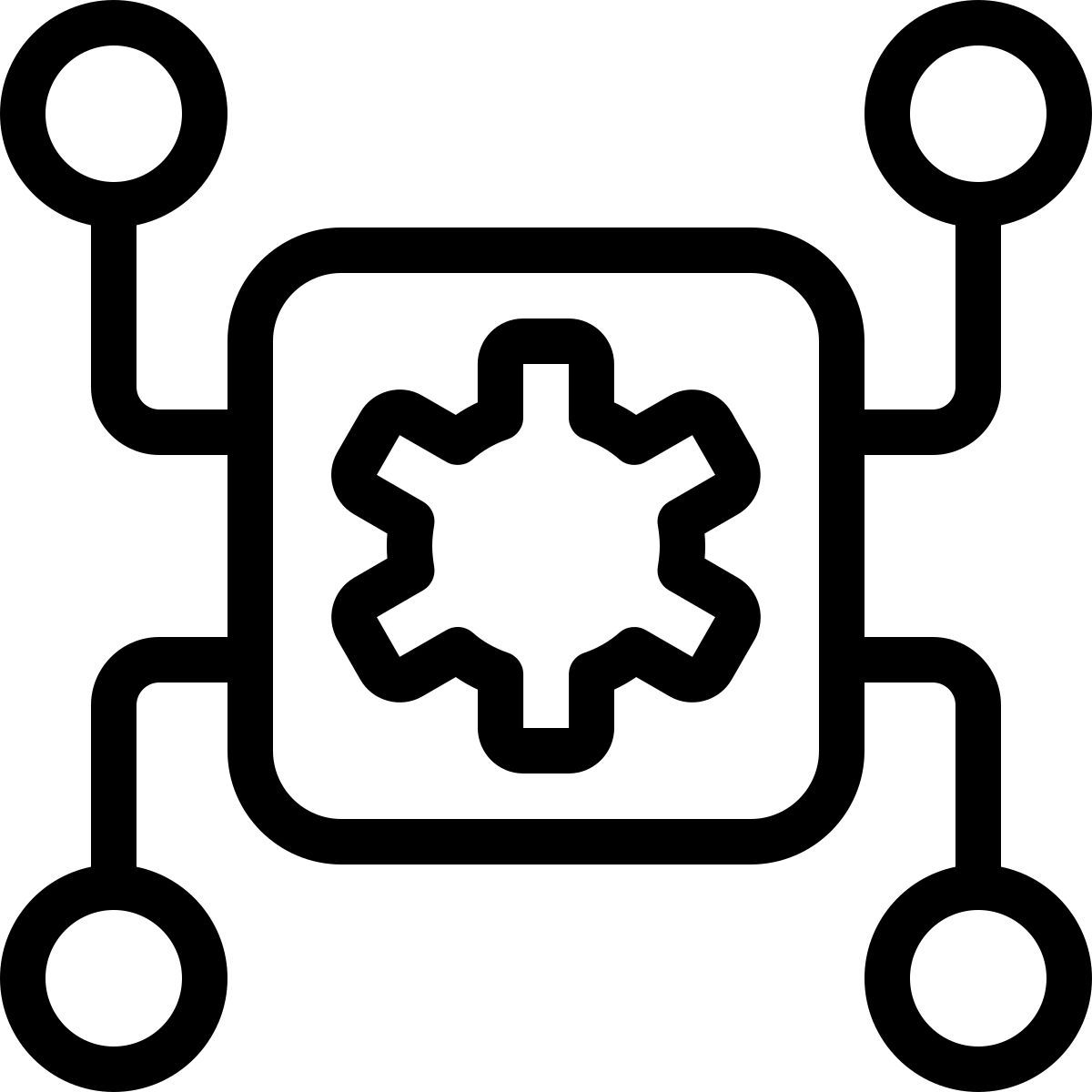 microprocessor connectivity icon