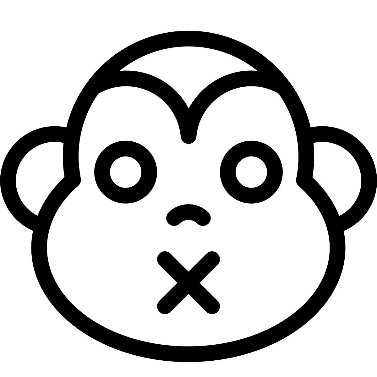 crossed eyes monkey emoji icon