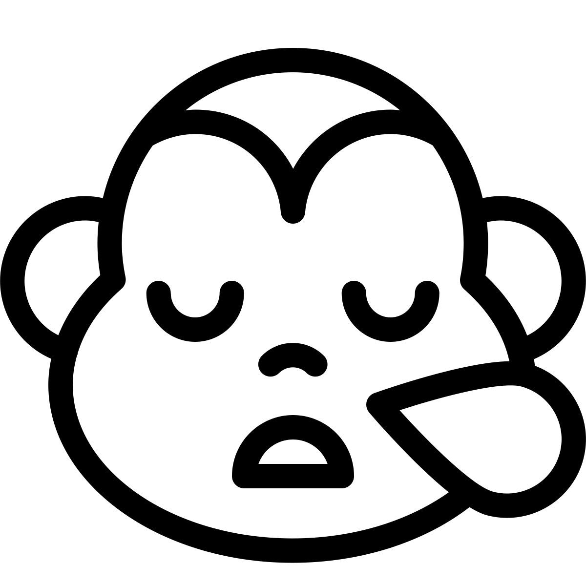 피곤한 원숭이 이모티콘 icon