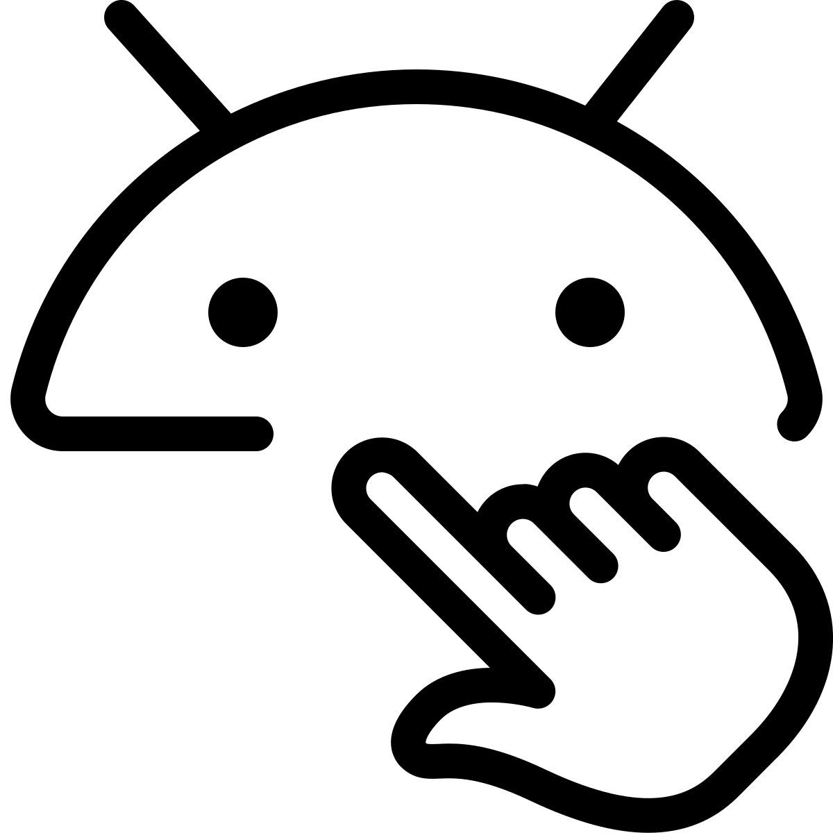 안드로이드를 클릭하세요 icon