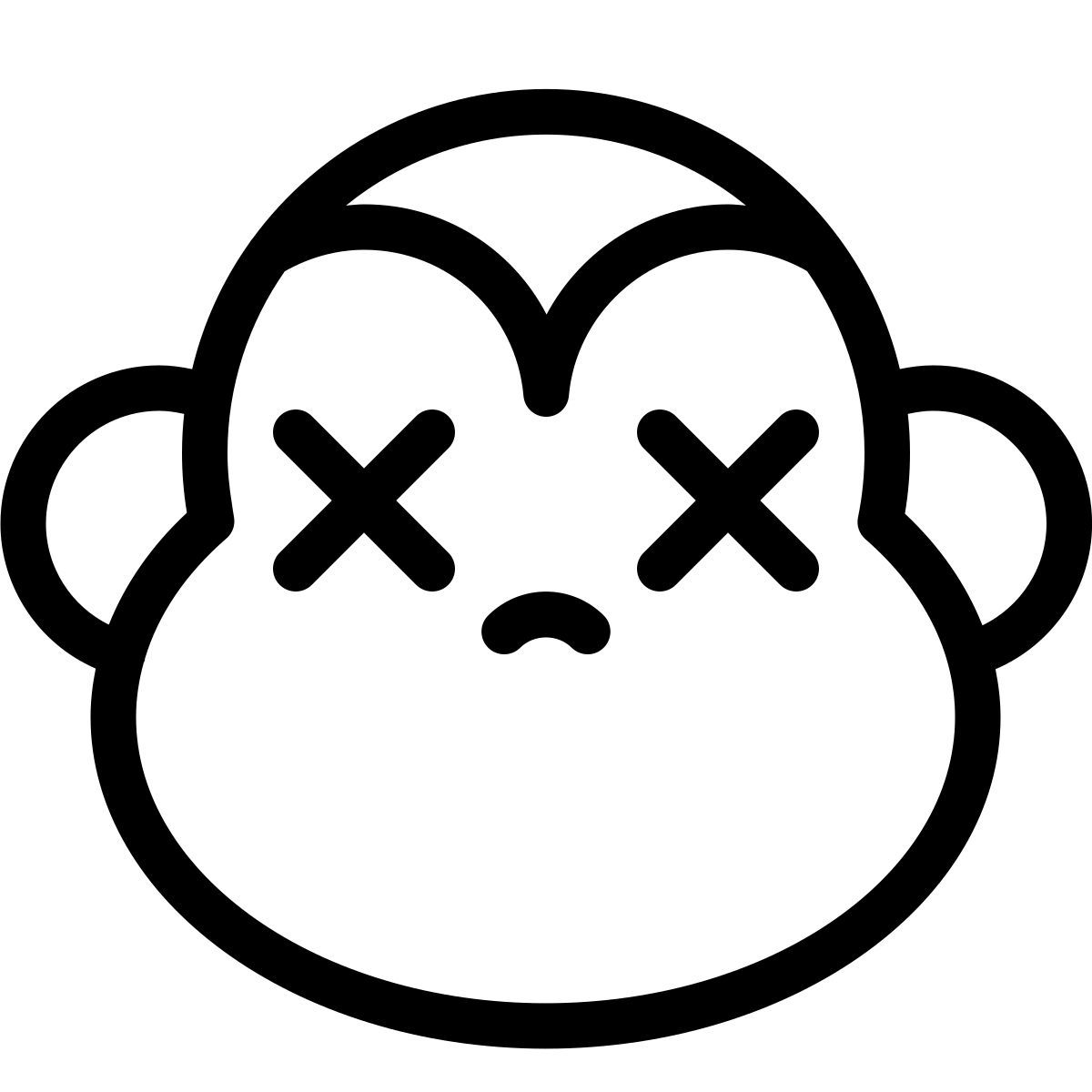 monkey with no mouth emoji icon