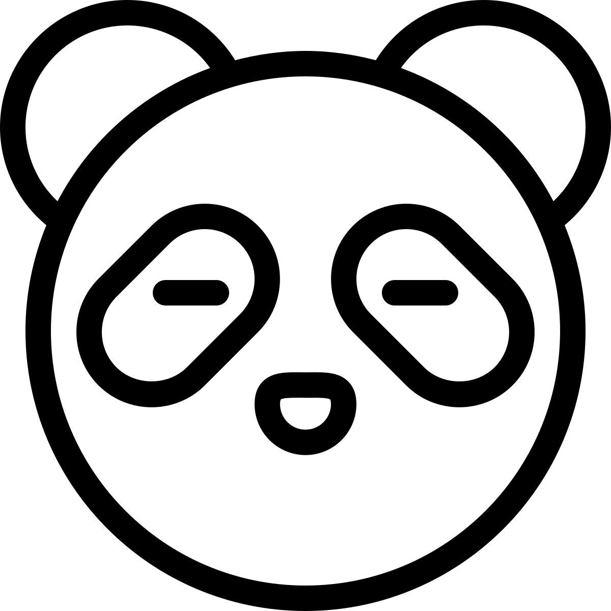 emoji panda senza bocca icon