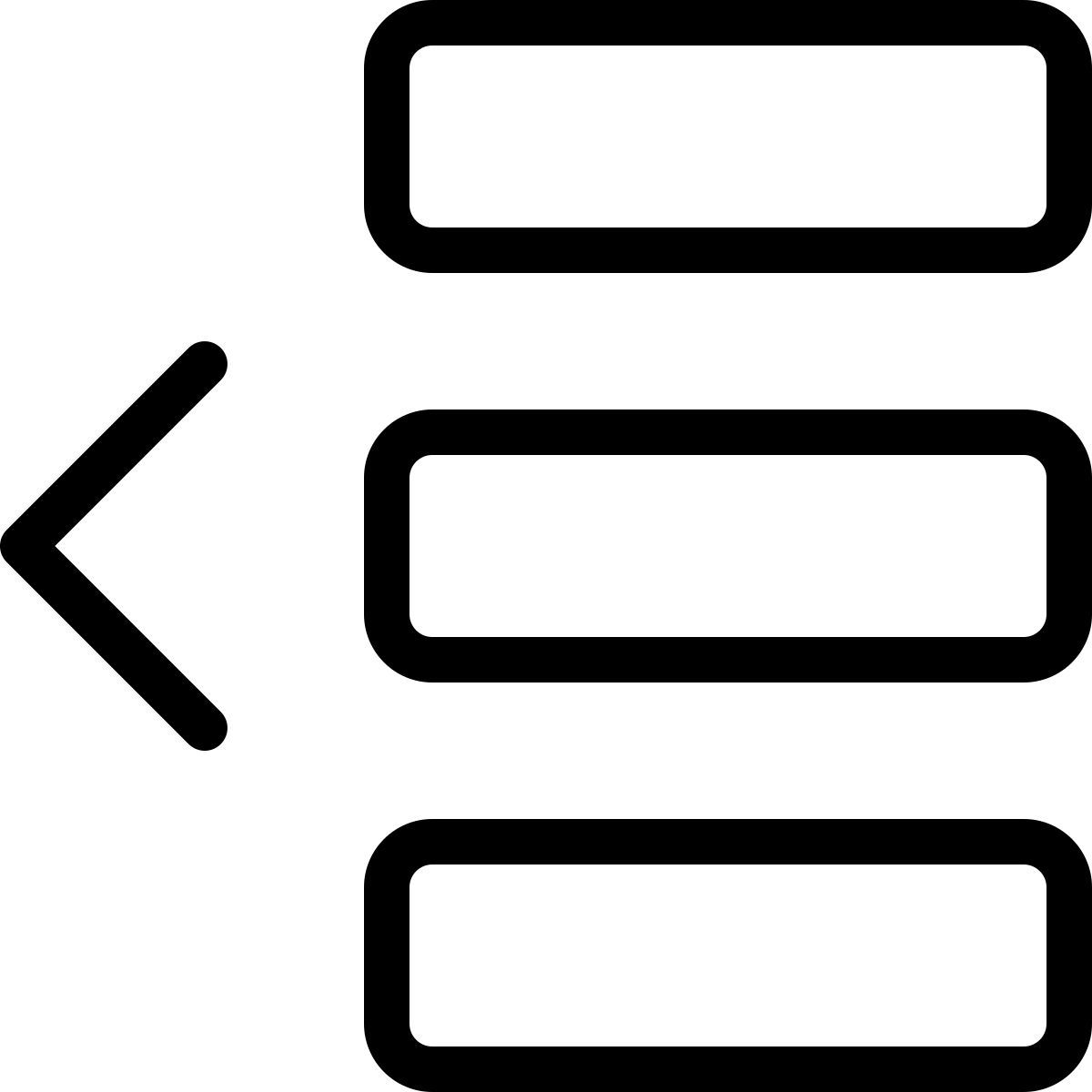 move list left icon
