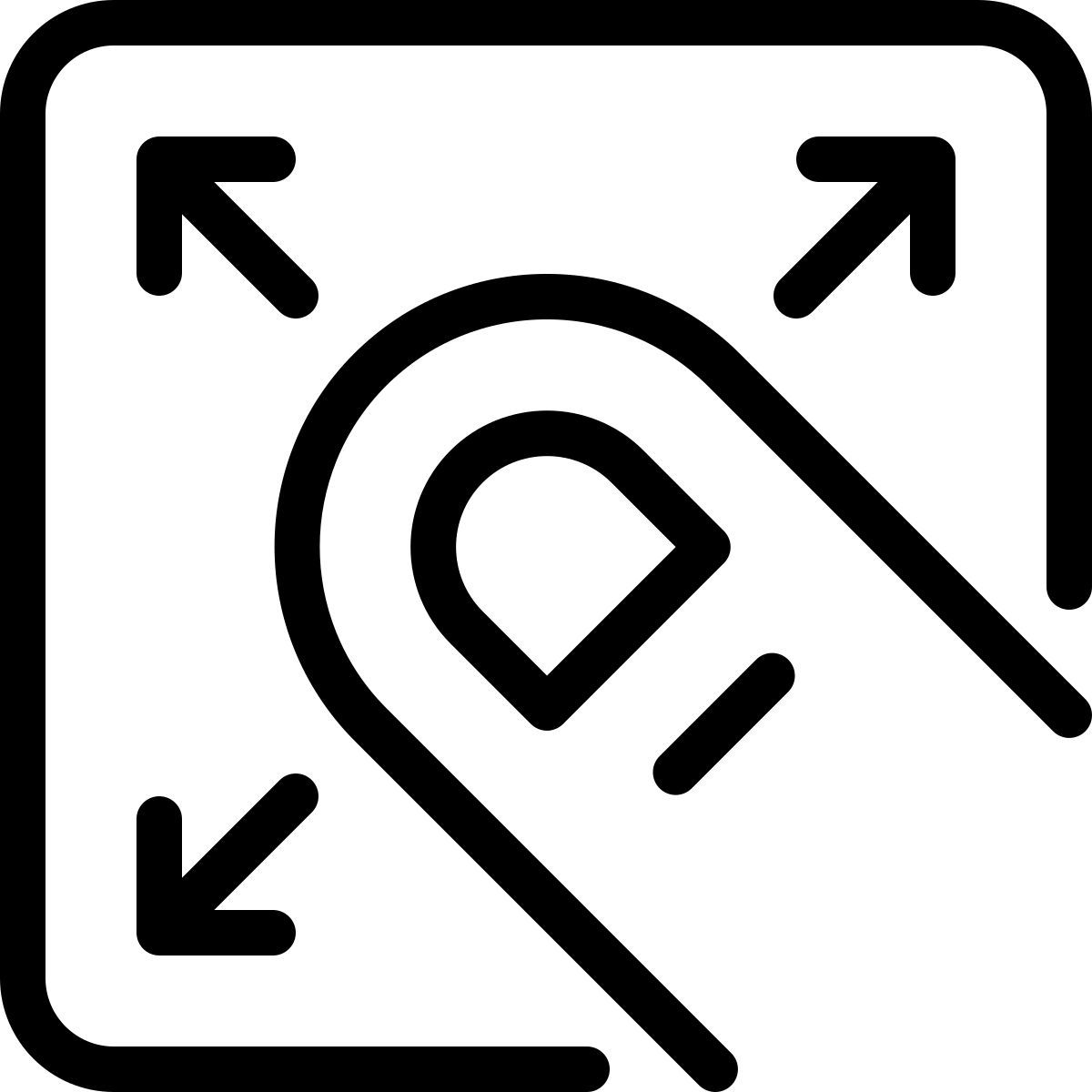 move outward gesture icon