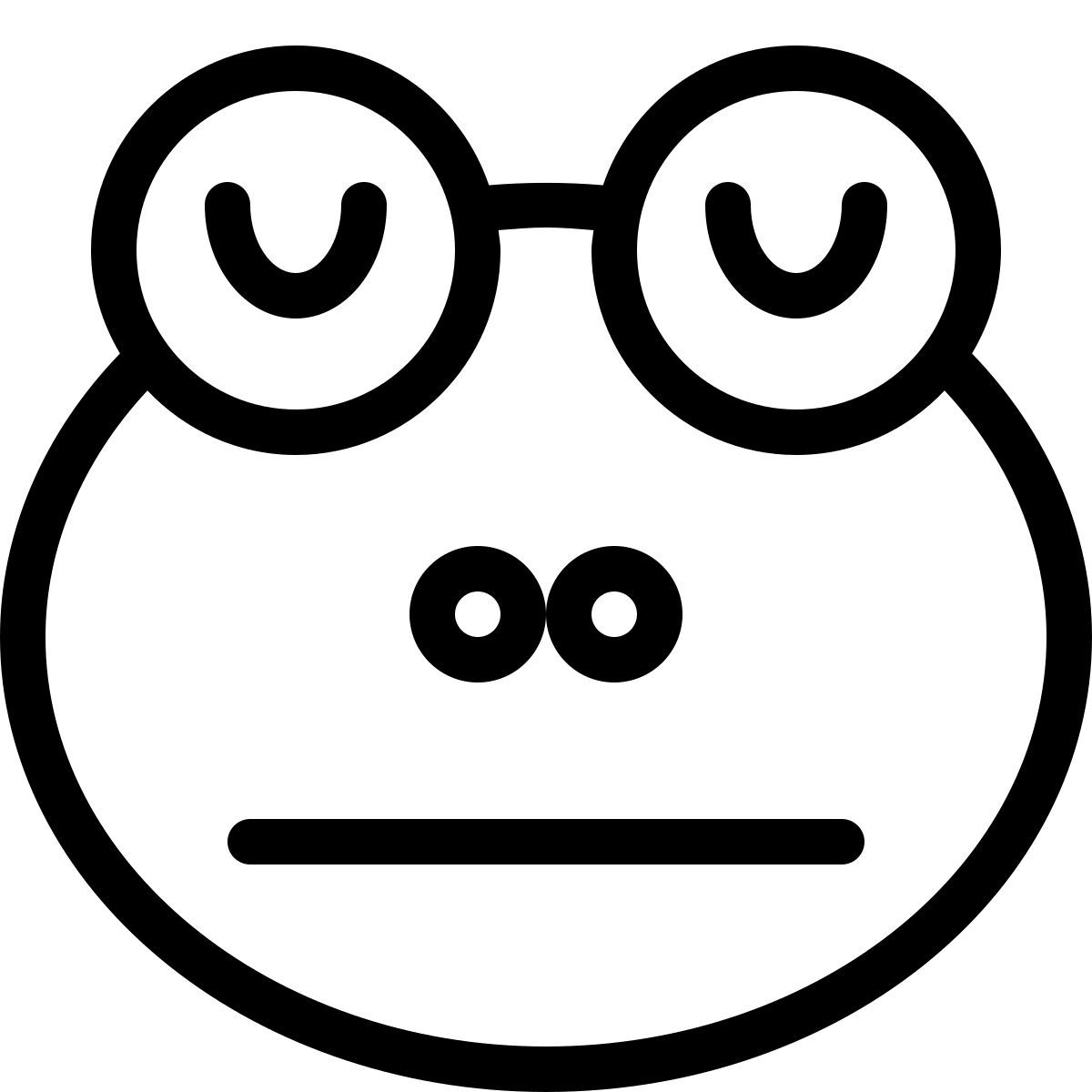 neutrales froschgesicht emoji icon