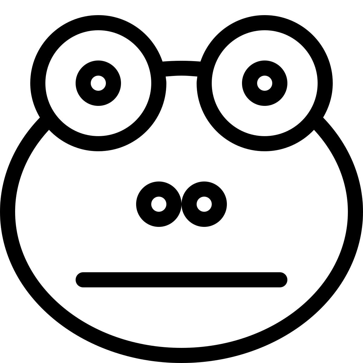 neutrales froschgesicht emoji icon