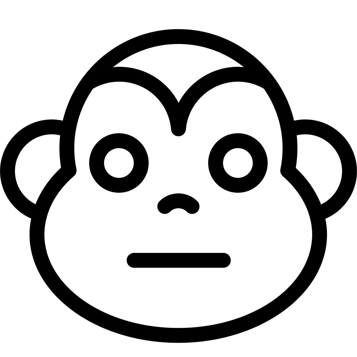 emoji de cara de macaco neutro icon