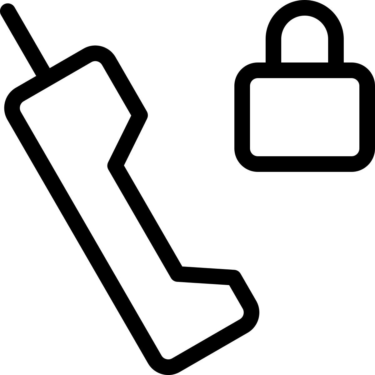 verrouillage du téléphone satellite icon