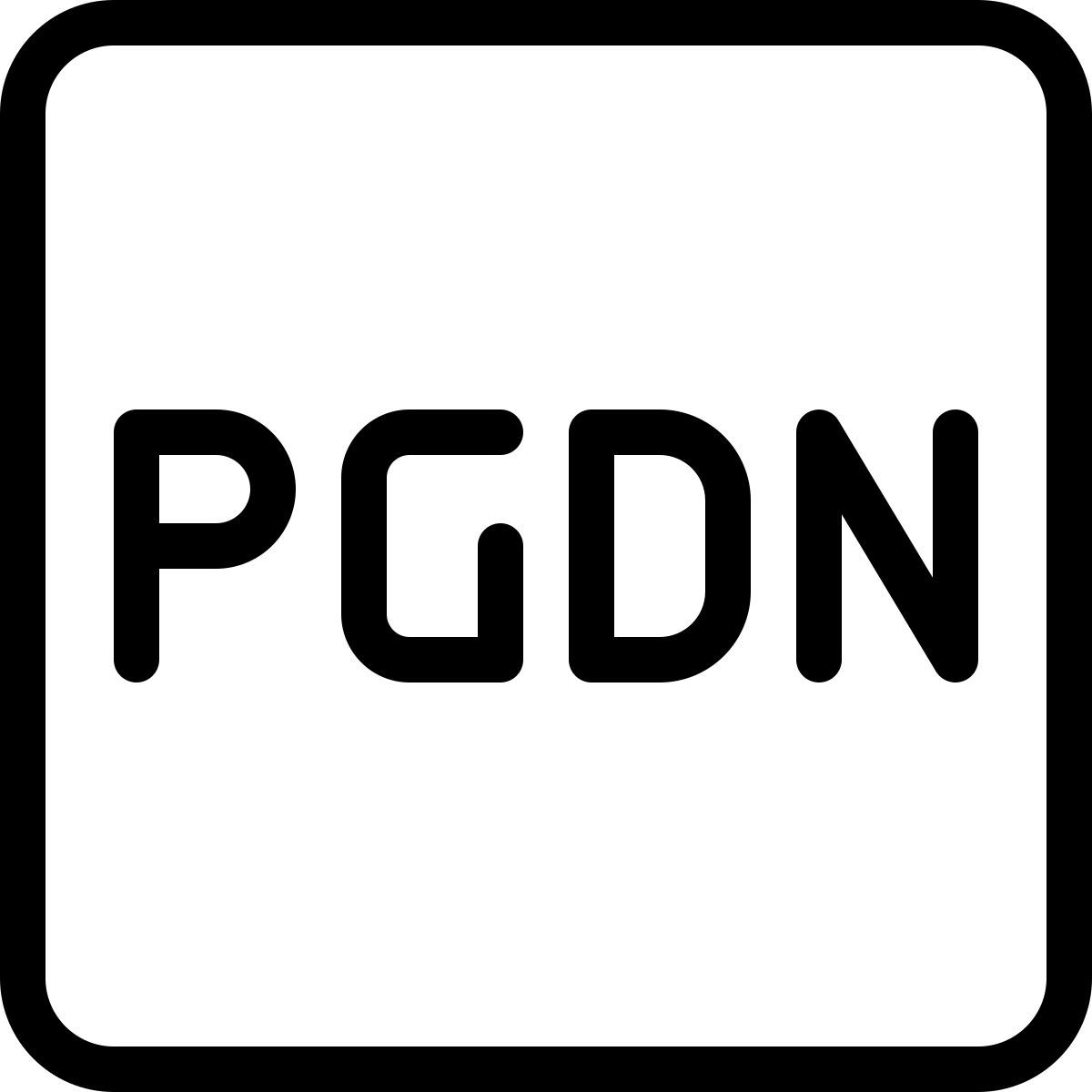 page down key icon