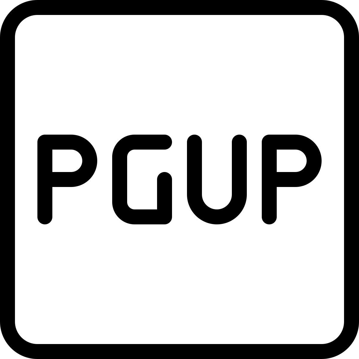 page up key icon