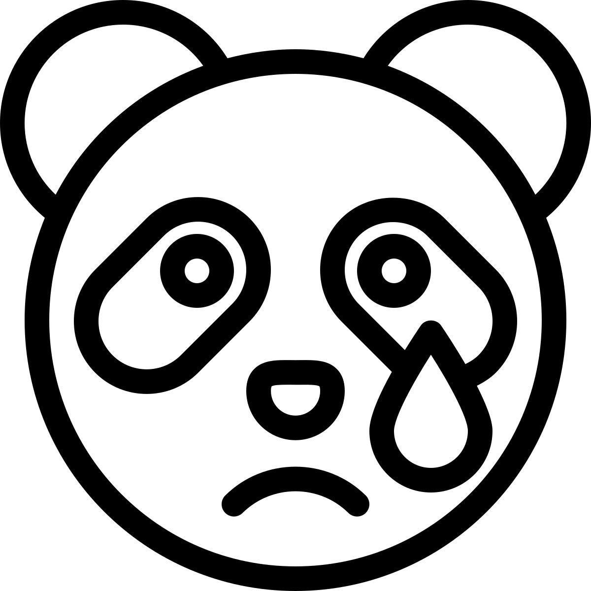 emoji de panda llorando icon