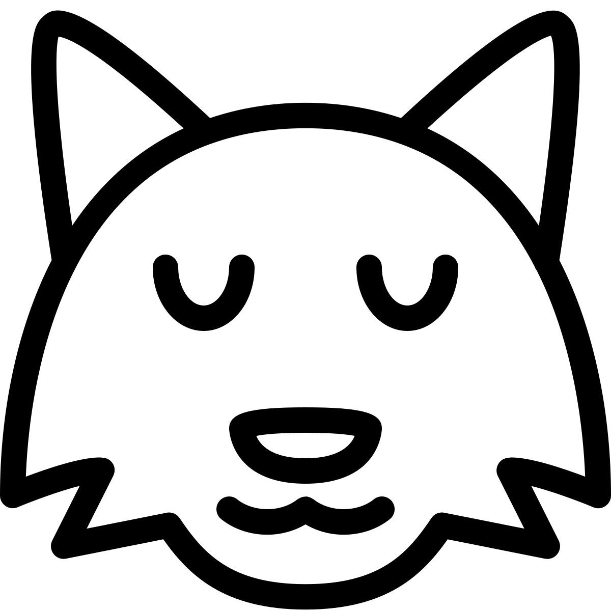 pensive fox emoji icon