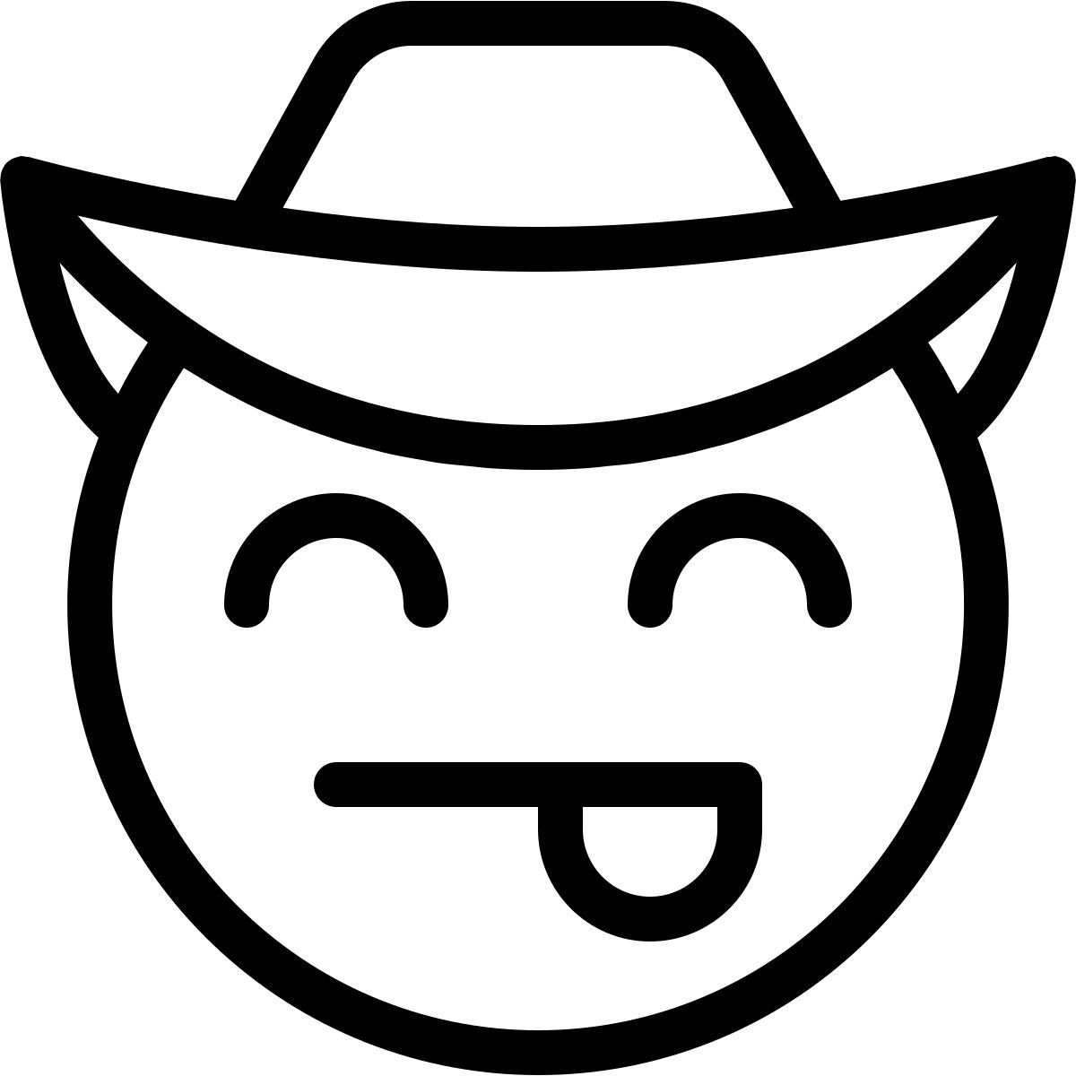tongue out cowboy icon
