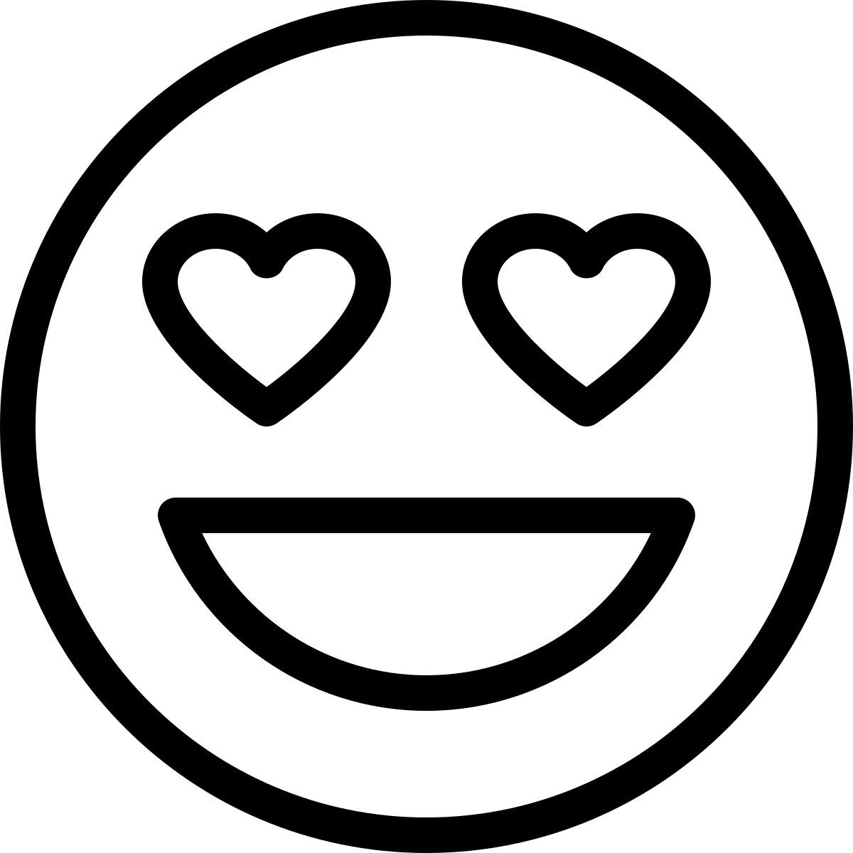 하트 눈 이모티콘 icon