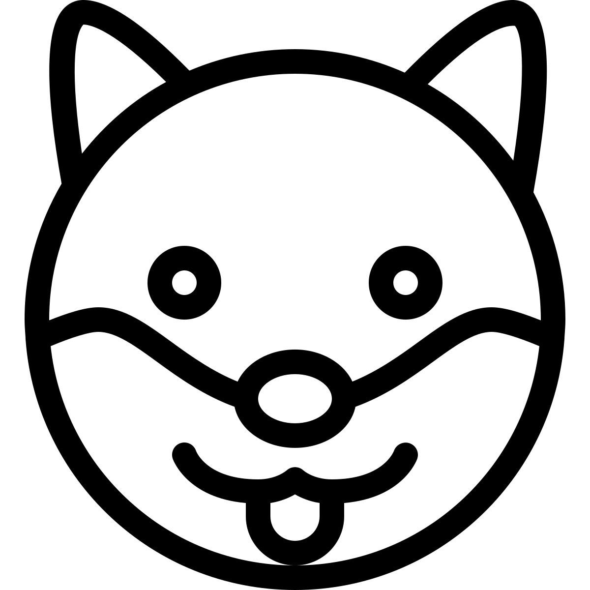 smiling dog emoji icon