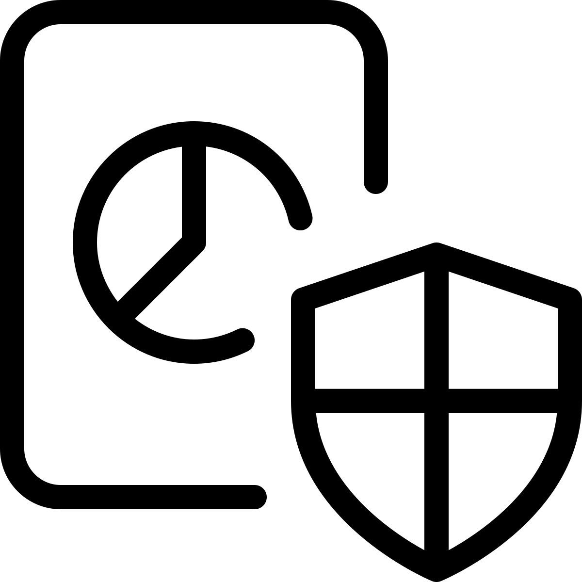 gráfico circular seguro icon