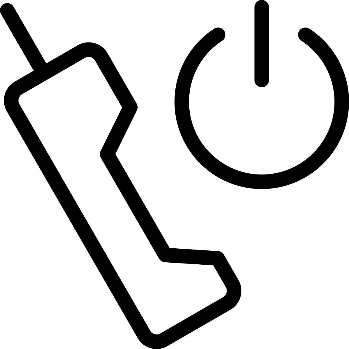 pulsante di accensione/spegnimento del telefono satellitare icon