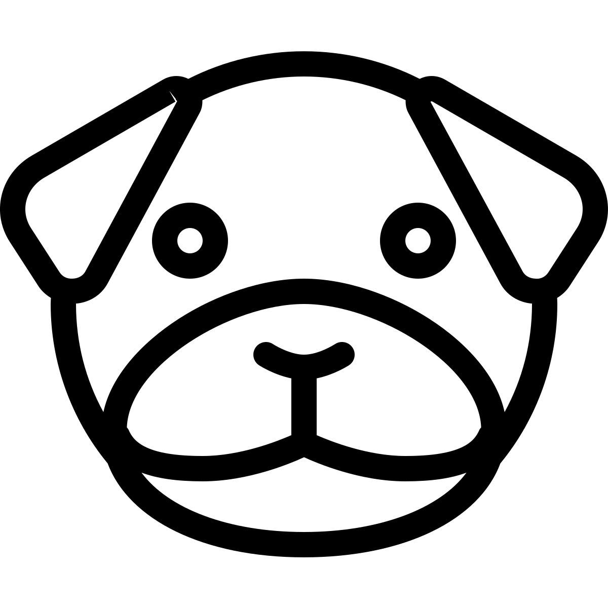 퍼그 강아지 이모티콘 icon