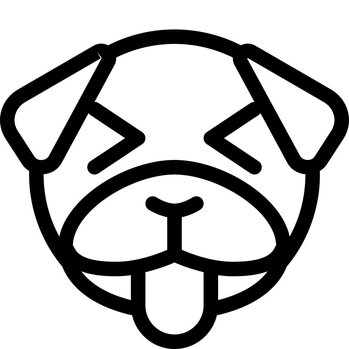 emoji de cachorro pug semicerrado com língua icon