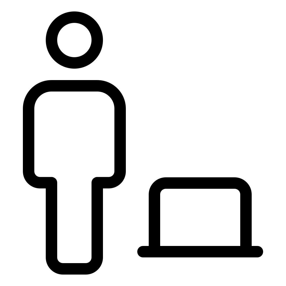 пользователь ноутбука icon