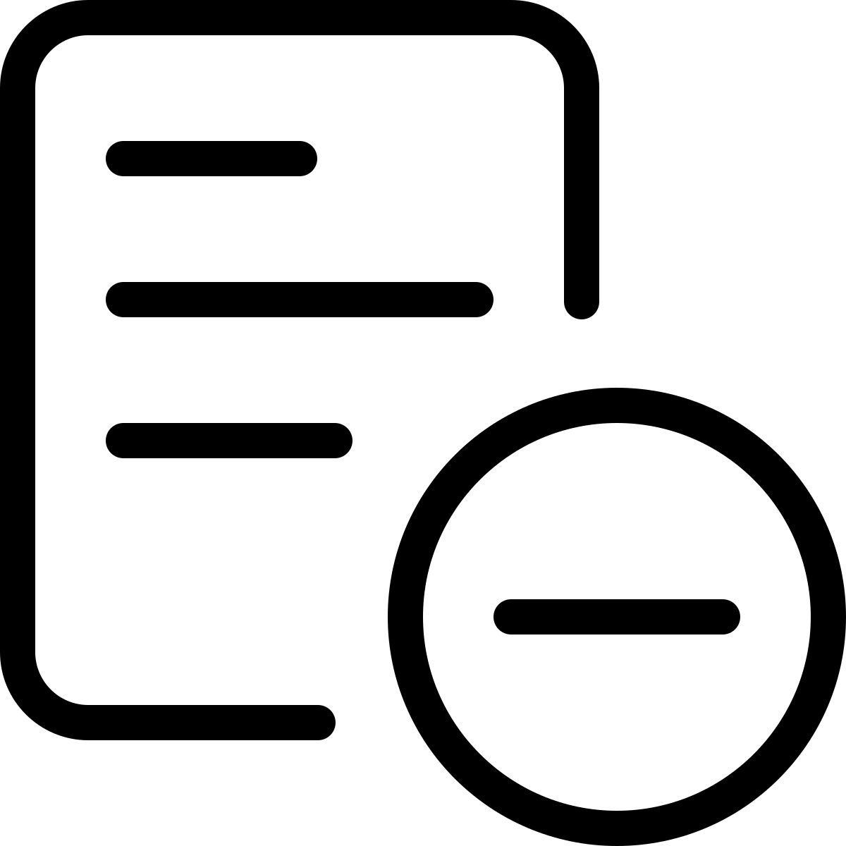 remove document icon