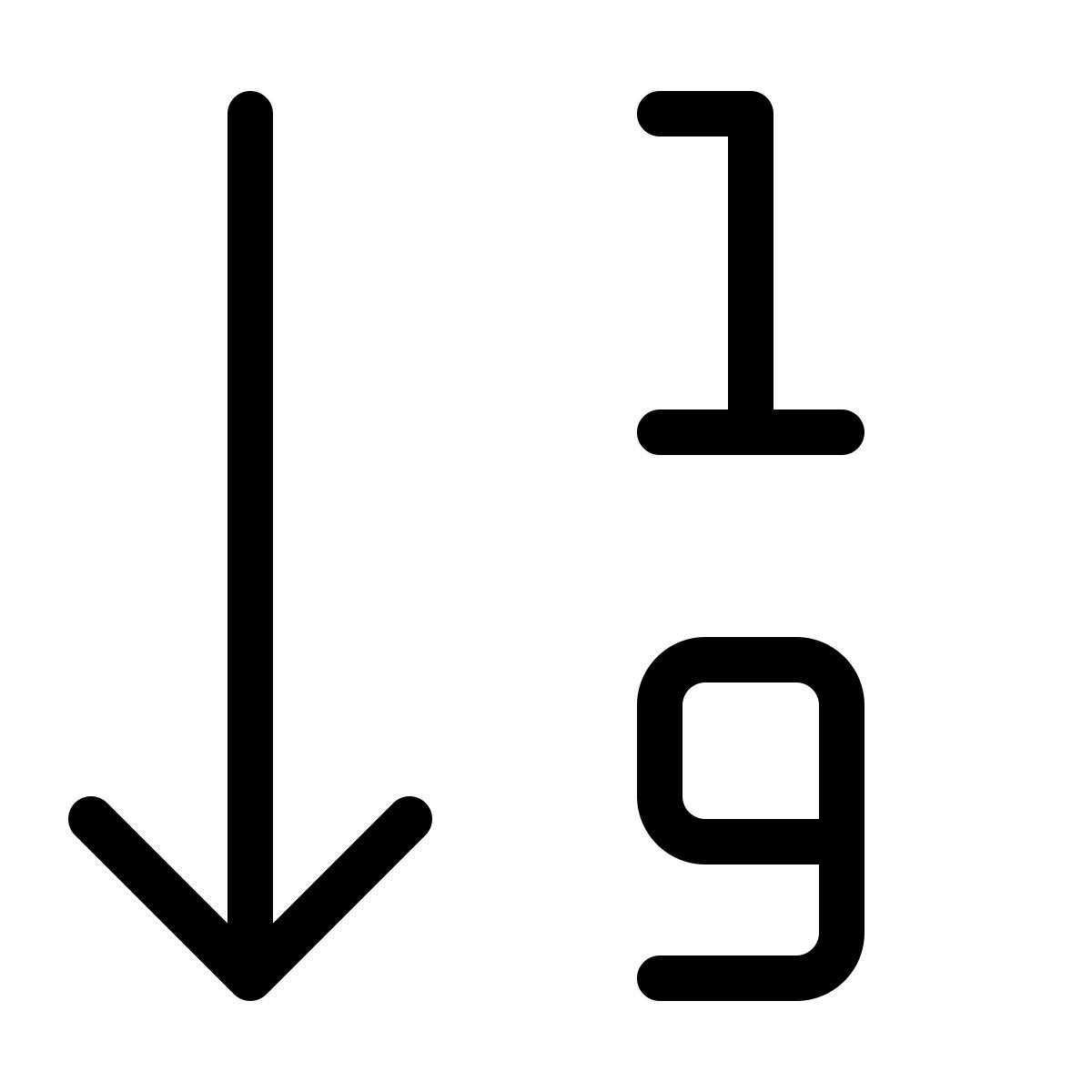 ascending order icon