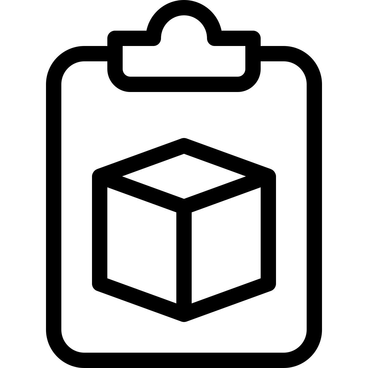 cube clipboard icon