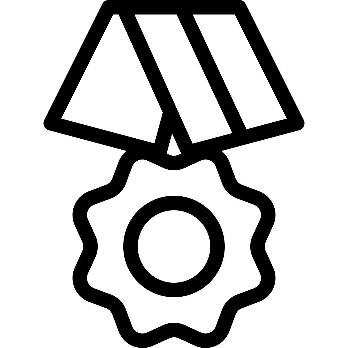 flower shaped medal icon