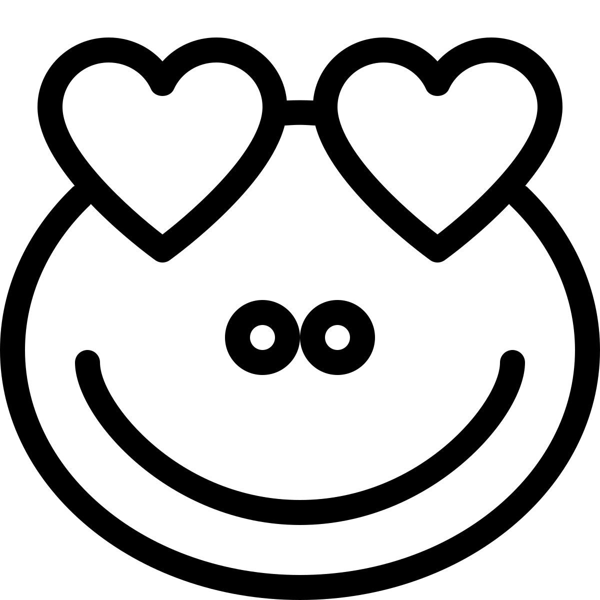 heart eyes frog emoji icon