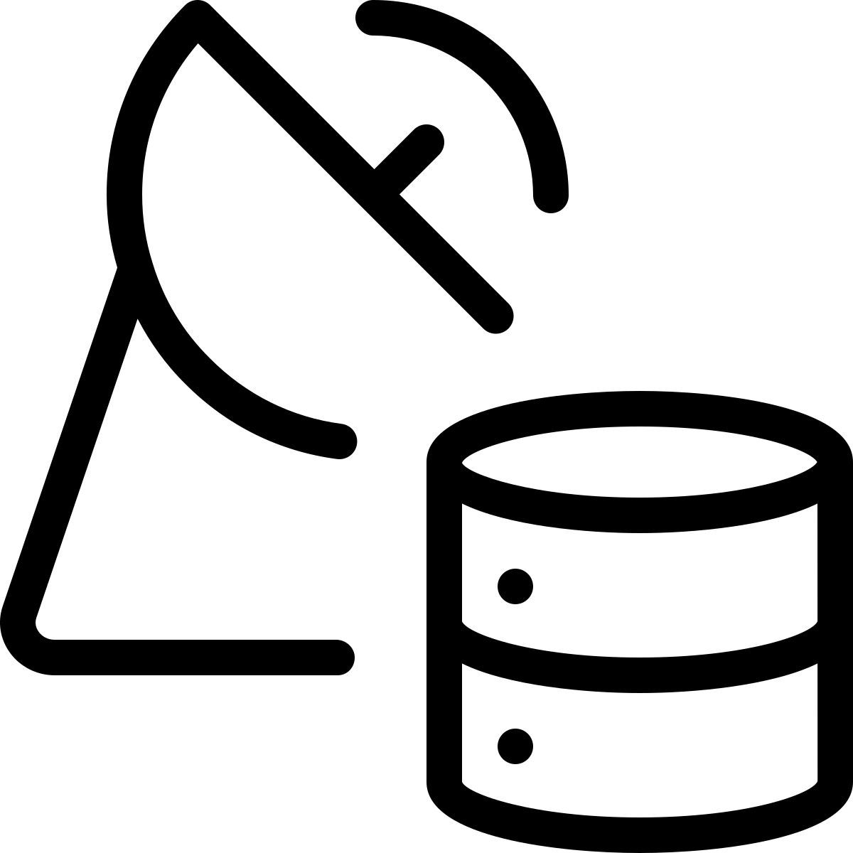 satellite dish database icon