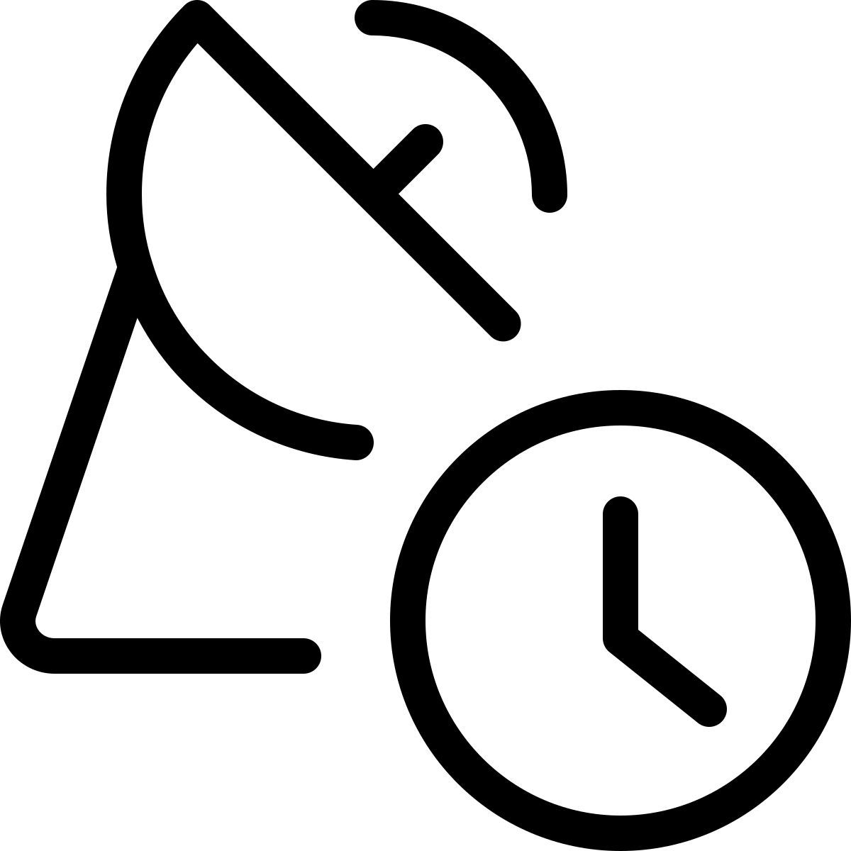 retraso de antena parabólica icon