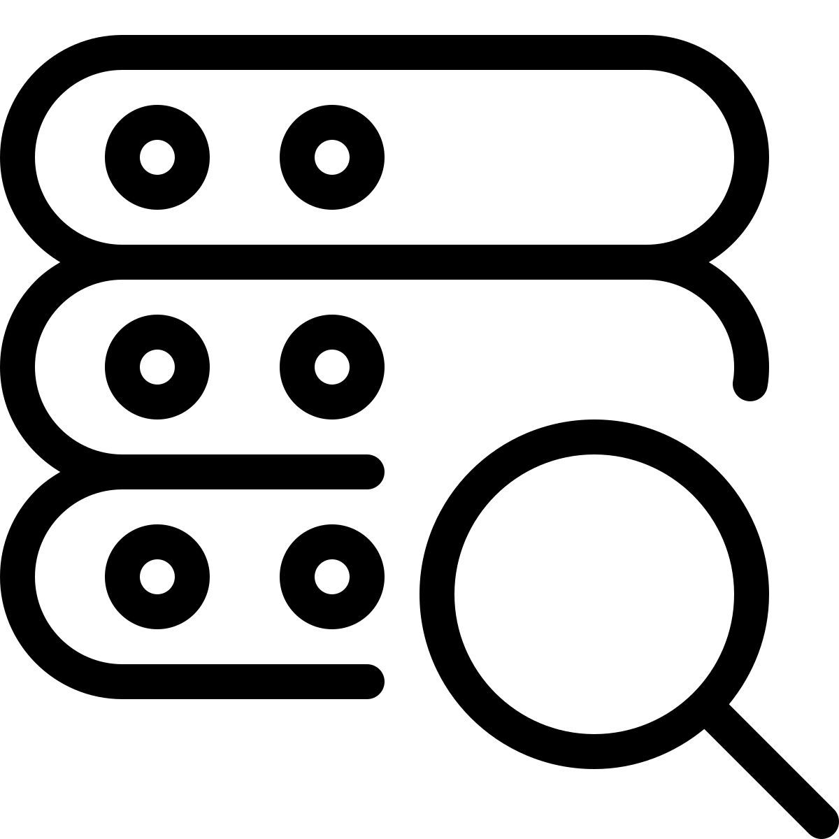 arquivos de pesquisa externa do banco de dados do servidor isolados em um servidor de fundo branco luz tal revivo icon