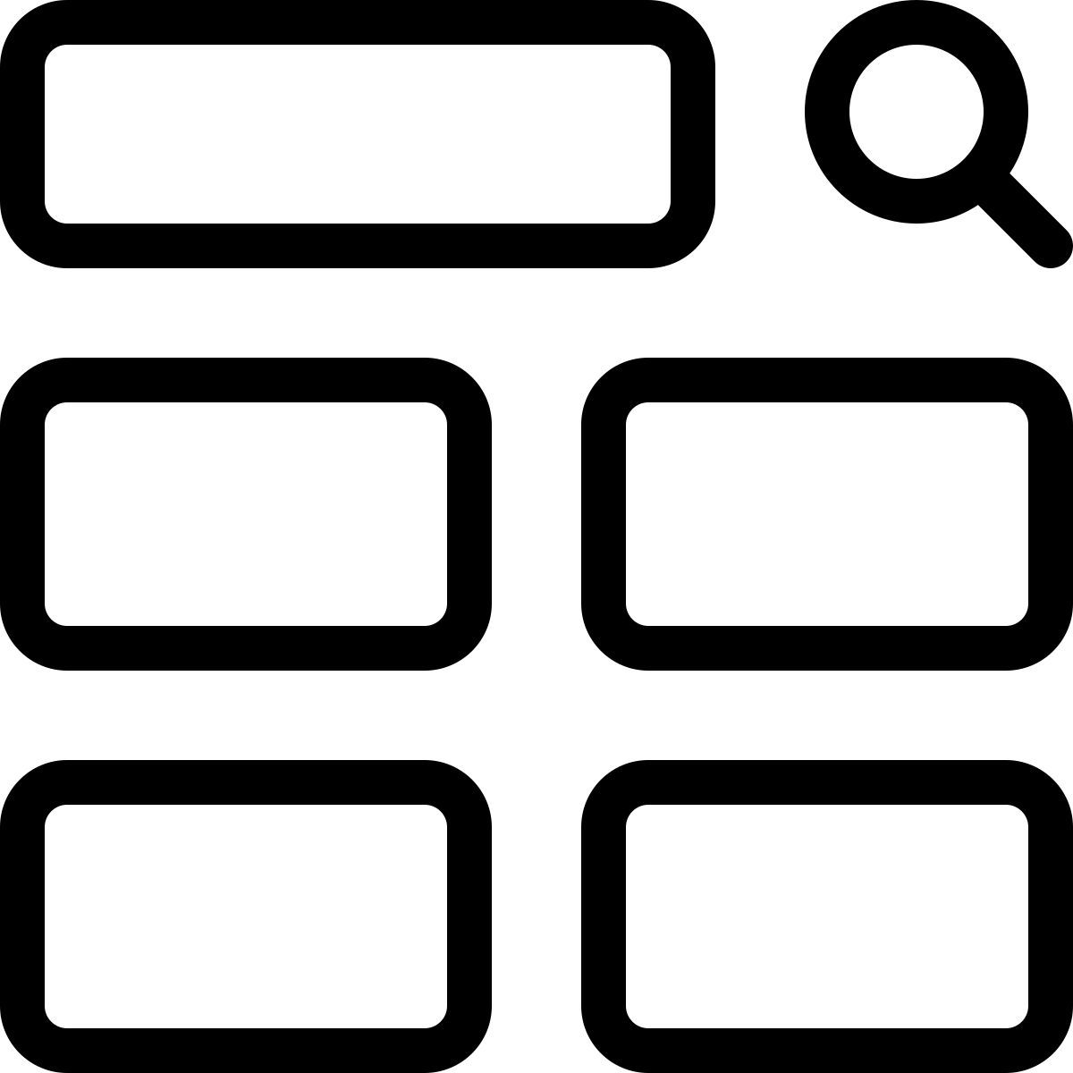 layout der suchergebnisse icon