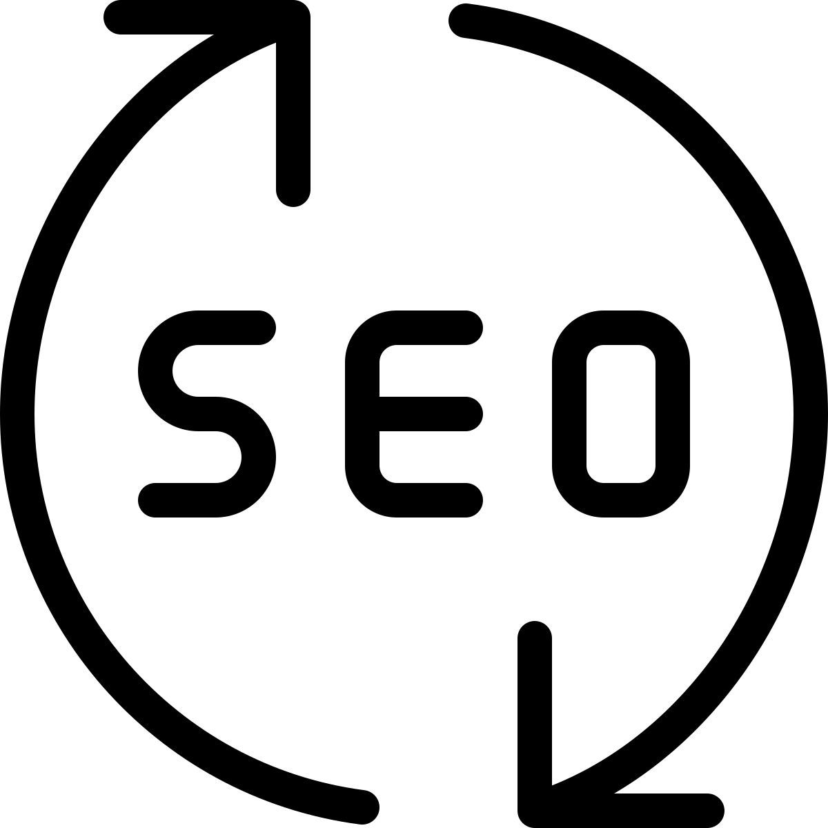recarga del programa seo externo con bucles de flechas aislados sobre un fondo blanco seo light tal revivo icon