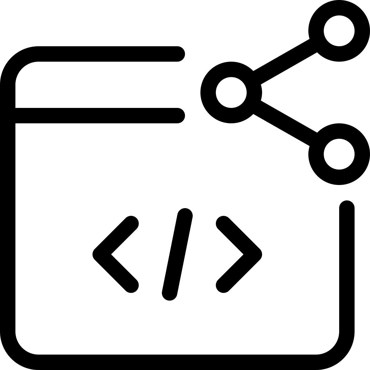 share programming code icon