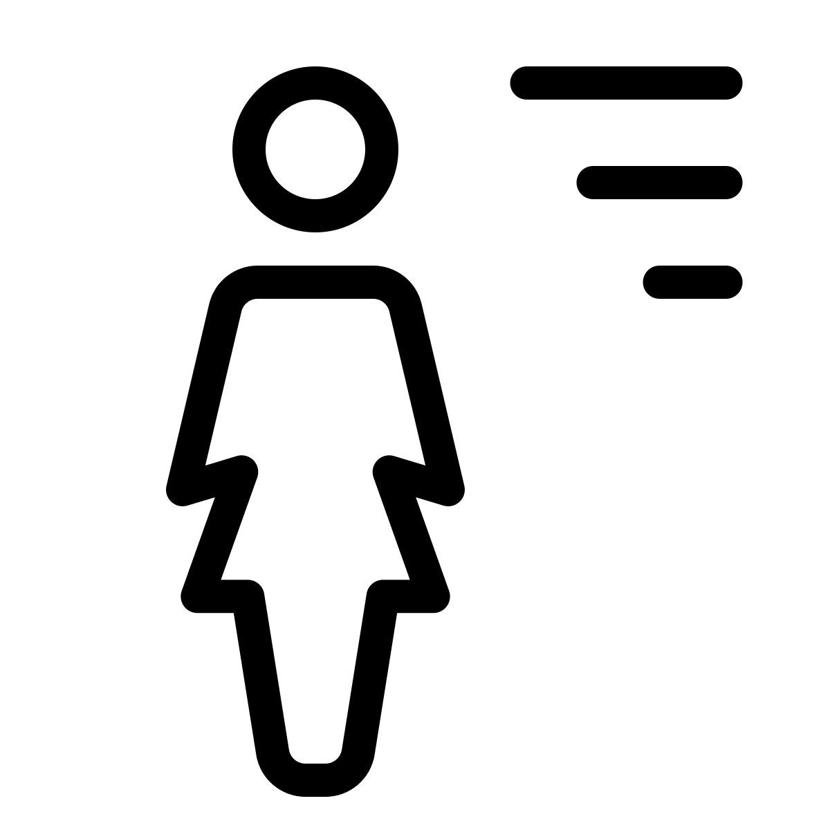 right aligned user list icon