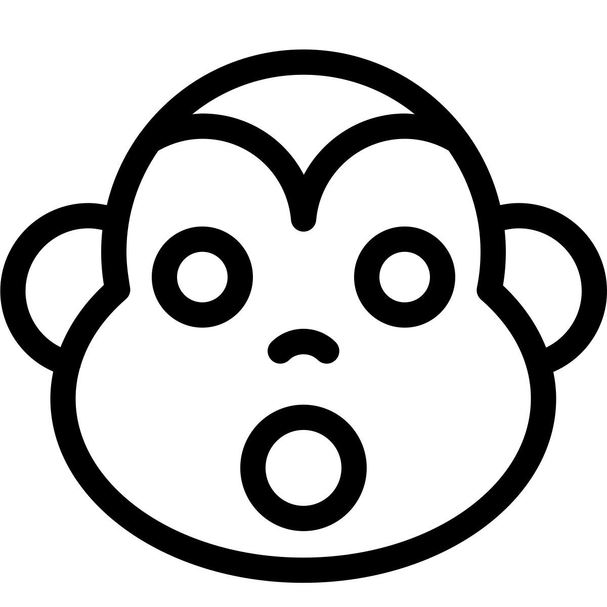 emoji de mono sorprendido icon