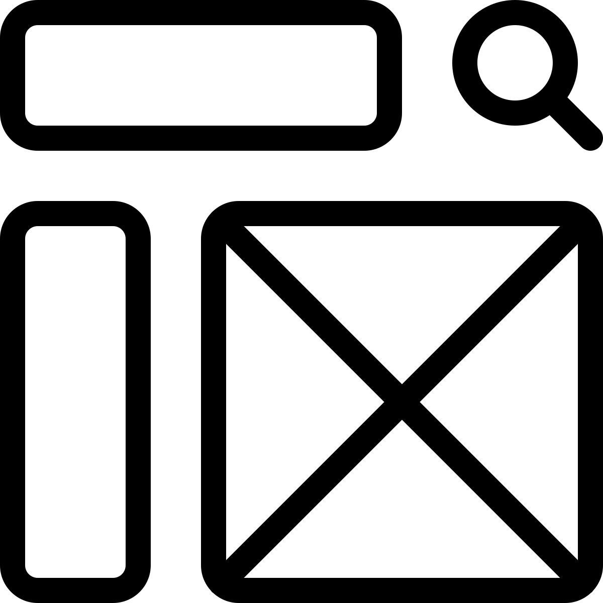 layout mit seitenleiste icon